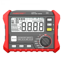 HABOTEST HT5910 επαγγελματικό όργανο ηλεκτρολόγου ελέγχου RCD LOOP καλωδίωσης 