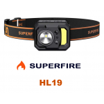 Superfire HL19 οικονομικός αξιόπιστος επαναφορτιζόμενος  έξυπνος φακός κεφαλιού
