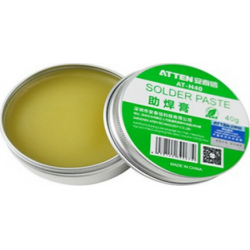 ATTEN AT-H40 SOLDER PASTE 40GR  HALOGEN FREE πάστα καταλύτης βοηθητική αλοιφή κόλλησης σε μεταλλικό δοχείο