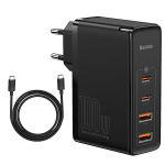 Baseus CCGAN2P-L01black 100W USB USB-C έξυπνος φορτιστής ταχείας φόρτισης