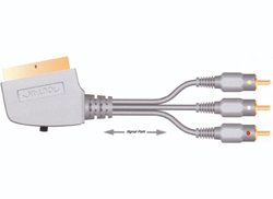 ΚΑΛΩΔΙΟ SCART ΣΕ 3X RCA ΜΕ ΔΙΑΚΟΠΤΗ ΓΙΑ IN - OUT PROLINK GSV-7420G 1,5M