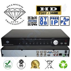 DMD918604 της Diamond Επαγγελματικό Οικονομικό Καταγραφικό 4 καμερών της Diamond 4CH καναλιών DVR CCTV HD 720P 960H HDMI Hexaplex με 2 Hard Disk εως 8TB Η264 Δικτυακο για περιμετρικη προστασια και ασφαλεια