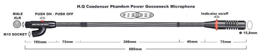 gilbord cm-g10n gooseneck ενσύρματο πυκνωτικό μικρόφωνο ομιλίας περιγραφή
