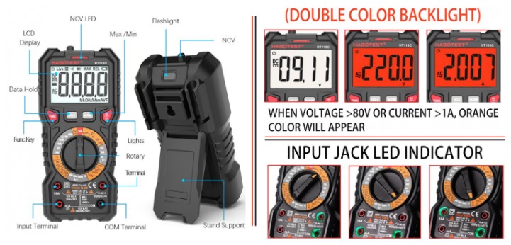 habotest ht118d double color backlight