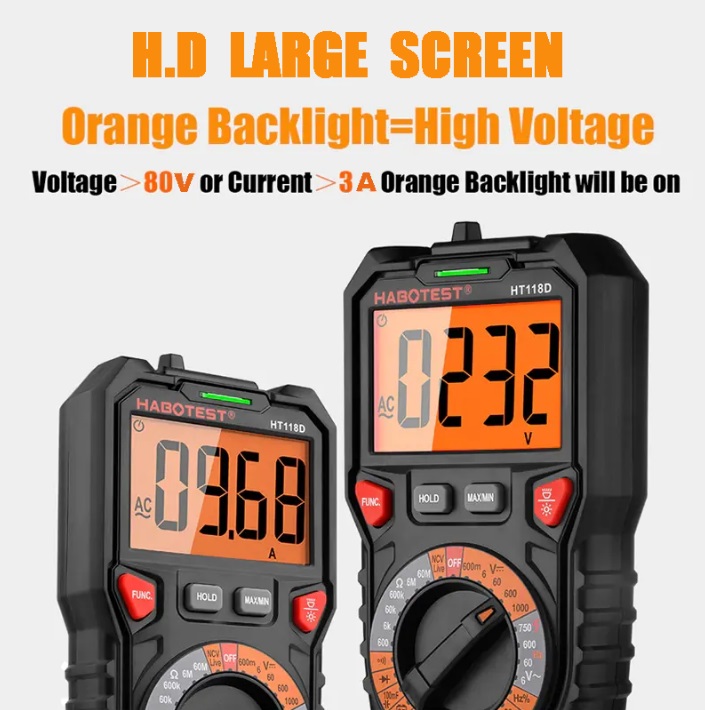 habotest ht118d screen display